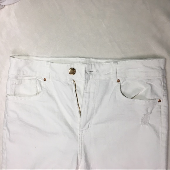 NWT White Distressed Skinny Jeans- H&M Divide - Picture 2 of 8